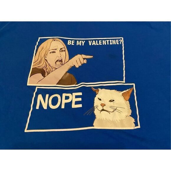 Unisex Valentines Day Meme T Shirt Cats Funny Casual Everyday - Picture 5 of 10